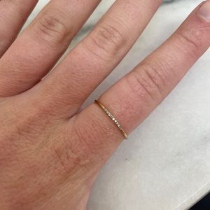 14K Gold and Diamond Stacking Band